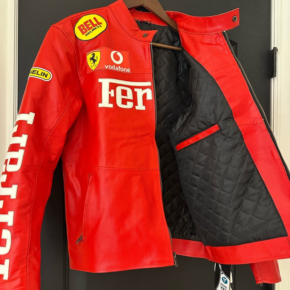 Ferrari Red Racing Jacket Leather - Picture 3 of 3